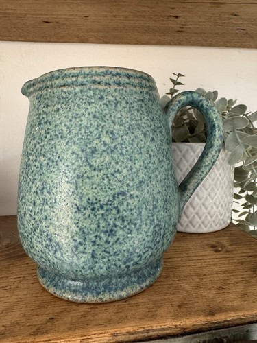 Langley pottery jug vase - vase, blue