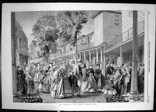 Original Old Antique Print