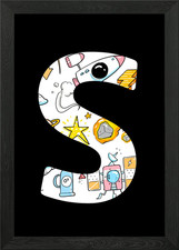 Funny Alphabet S Framed Wall