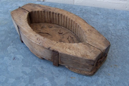 Vintage french wooden butter - vintage,