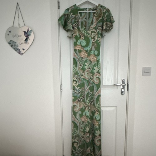 Zara green paisley wide - zara,