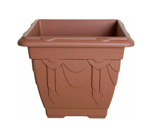 Deep square venetian plant pot - deep,