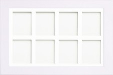 White Multi Aperture Photo Picture Frame & Mount With Choice Of 23 Mounts Design