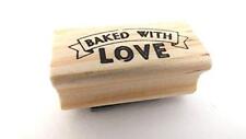 East of India Rubber Stamp - BAKED WITH LOVE