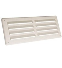  9" x 3" White Plastic Louvre