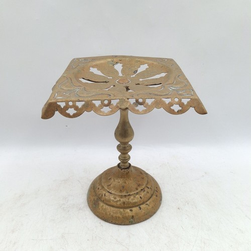 Antique brass church candle - brass,