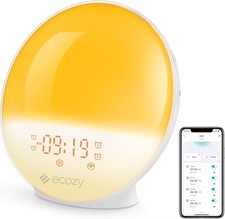 ecozy Sunrise Alarm Clock White Noise Machine Sunrise/Sunset Simulation App Cntr