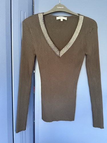 Morgan ribbed neck jumper - v-neck,