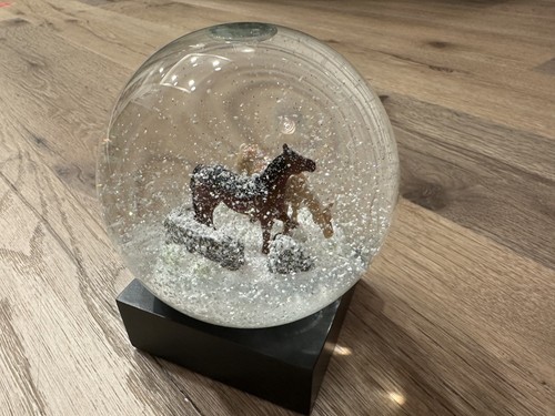Snow globe two - globe, horses