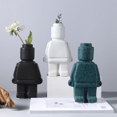 Resin robot statue cute little - statue,
