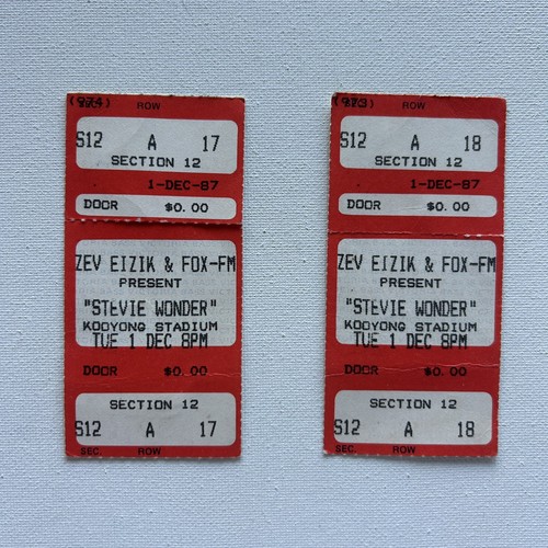 Stevie wonder 2x ticket - stevie,