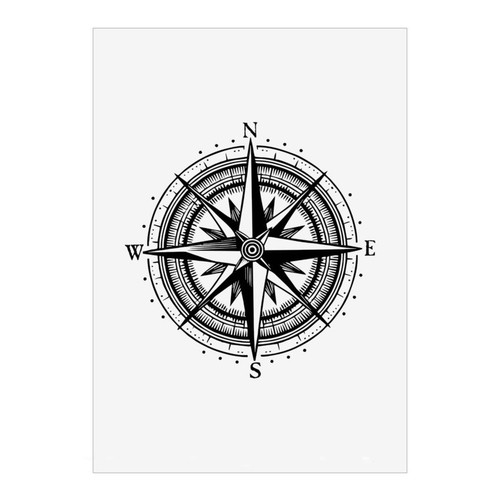 Nautical compass rose wall - compass, rose'