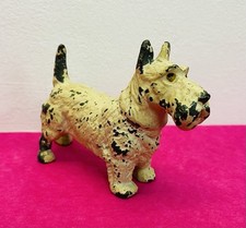Antique Cast Iron Cold Painted Scottish Terrier/Scottie Dog Paperweight Figure