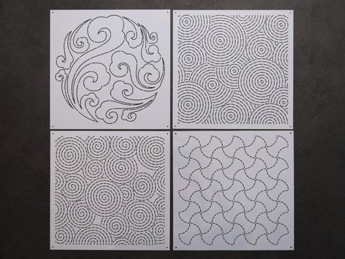 Sashiko stencils embroidery - sashiko,