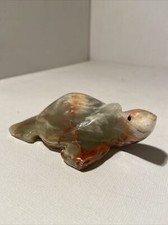 Onyx Marble Turtle Tortoise Green White ornament