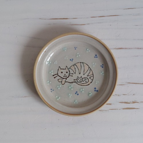 Glynderi pottery cat - pottery, trinket