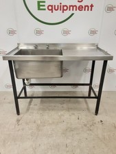 Clearance/Used Catering Stainless Steel Single Sink 122x60cm. Delivery Available