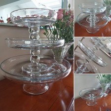 Stunning Vintage 3 Tier Glass