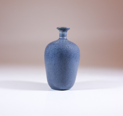 Blue miniature ceramic vase - blue,