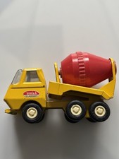 Vintage Tonka Cement Mixer Truck Yellow Red Diecast Metal Toy. 1960/70s