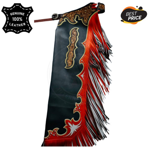 Handmade western leather chaps - western,