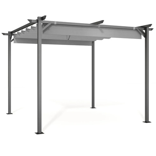 Outdoor retractable pergola - outdoor,