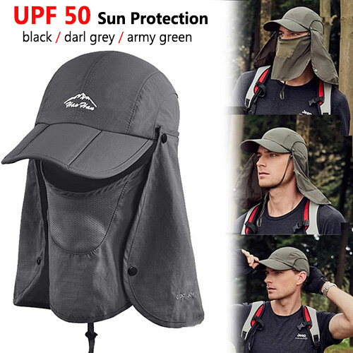 Men sun cap with - face, neck