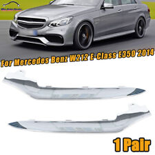 2pcs Front Bumper Trim Molding Chrome For Mercedes Benz W212 E-Class E350 2014