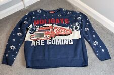 Official Genuine Coca Cola " Holidays Are Coming " Christmas Jumper Medium Xmas 