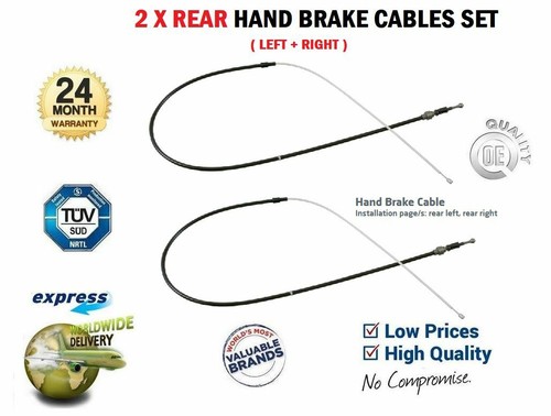 Handbrake rear brake cable - 2x,