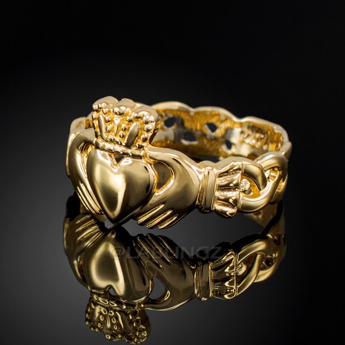 Gold ladies claddagh - ladies,