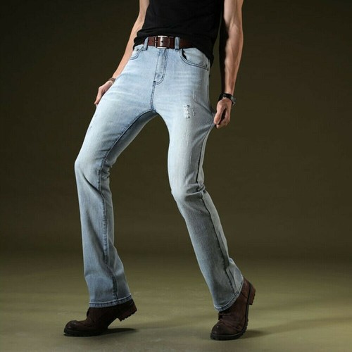 Mens denim ripped jeans - ripped, pants