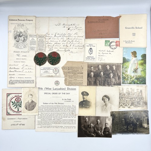Genuine ww1 55th west - ww1,