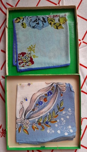 Two vintage floral silk - two,