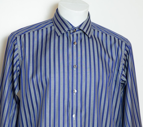 Eton men blue striped - blue,