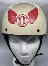 VINTAGE CROMWELL MOTORCYCLE HELMET Brown Leather Lining Custom Design MOTORING