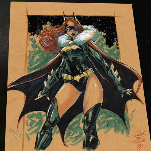 Batgirl art print signed - batgirl,