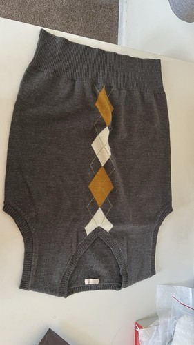 Grey argyle knitted vest size - grey,