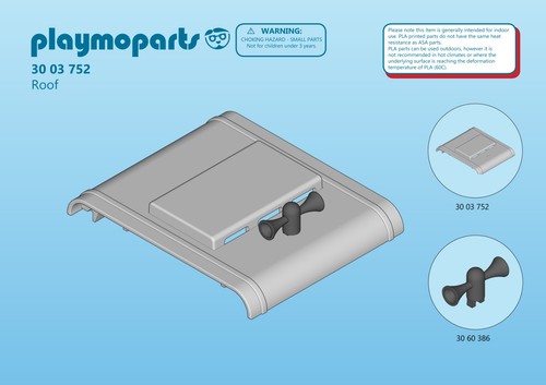 Playmobil train roof - horn,