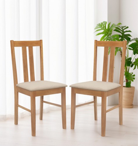 Dining chairs light oak - x2,