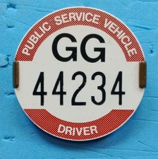 PSV BUS DRIVERS BADGE - PCV