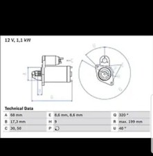 Bosch 0986023660 Starter Motor