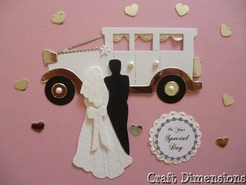 Beautiful vintage wedding car - vintage,