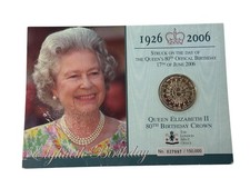 Special Edition Queen Elizabeth II 80th Birthday Crown £5 Coin 1926-2006