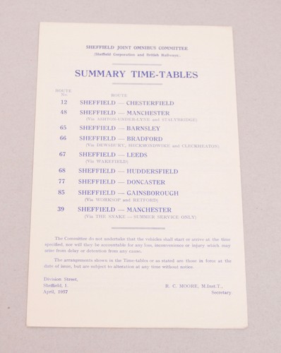 Bus timetable handbill - timetable,