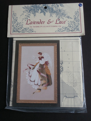 Lavender lace counted cross - lavender,