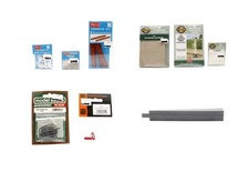 VARIOUS BRANDS 'N' GAUGE LOT OF 9 ASSORTED LAYOUT ACCESSORIES