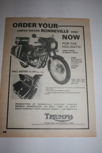 1980 advert for triumph - 1980,