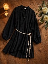 H&M Long Sleeve Belted Cotton