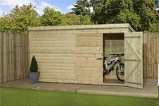 Empire 1000 Pent Garden Shed Wooden 10X6 10ft x 6ft SHIPLAP TONGUE & GROOVE PRES